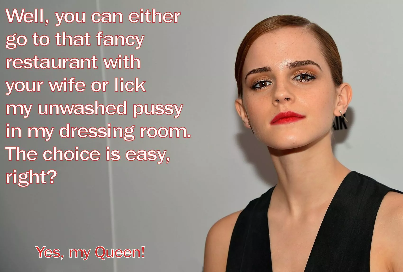 Emma Watson's unwashed pussy... mmmh...