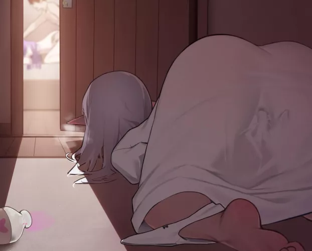 Frieren watches her two students (Yzr)