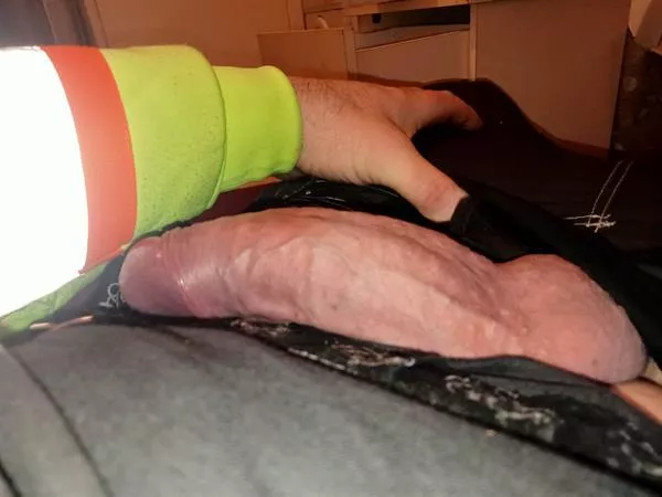 Have to get the cock out in the canteen 