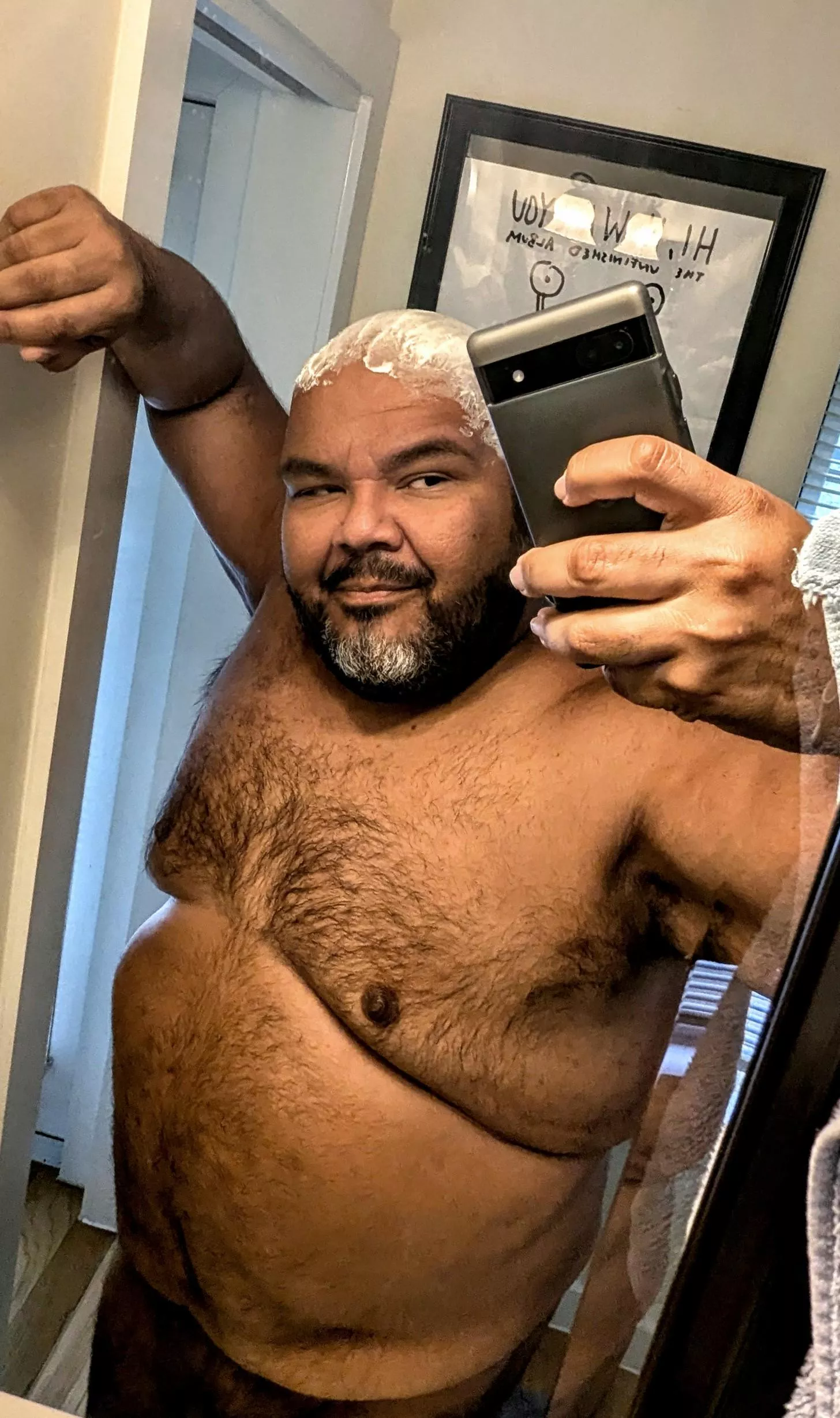 Head Shaved and Beard Trimmed. Daddy Powers restored. 44