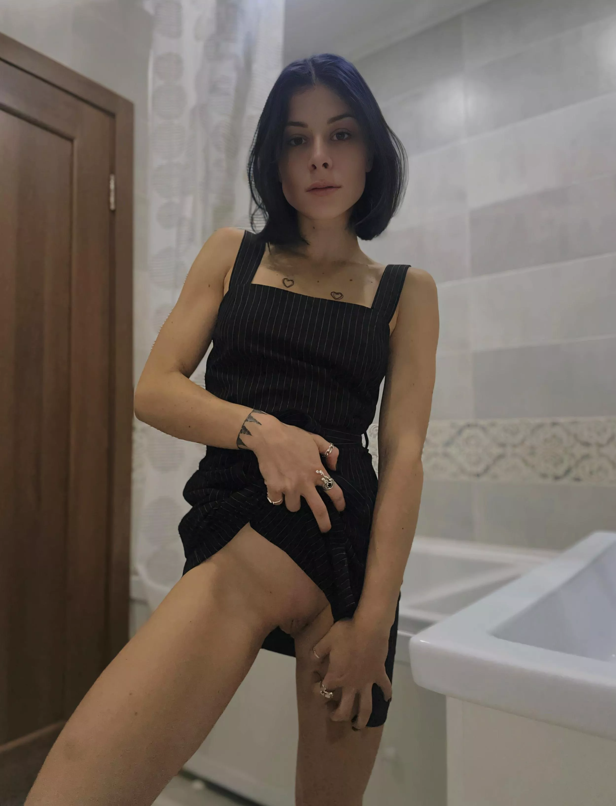 I love black underwear on my body