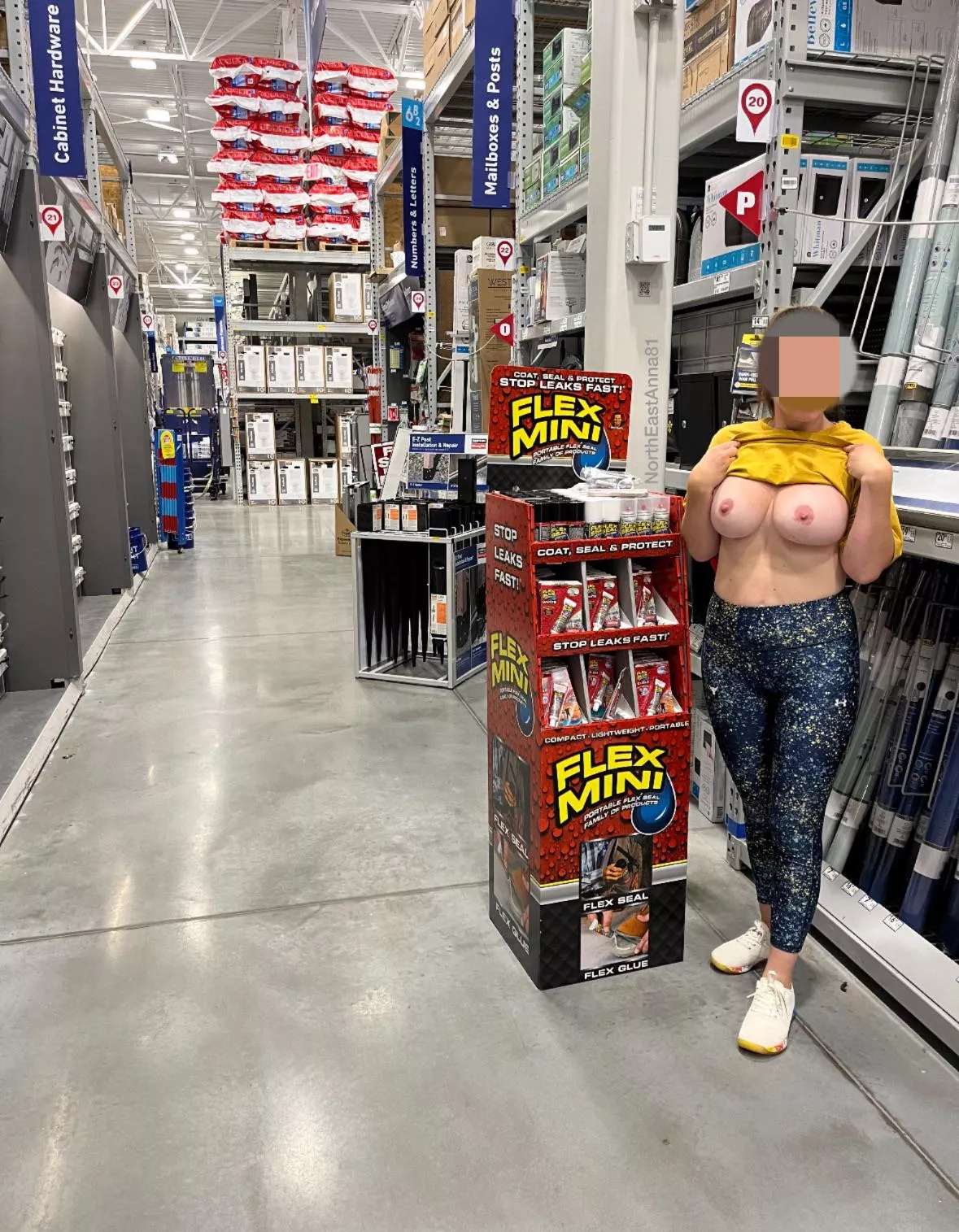 Is Lowe’s a good place to take my tits out? 