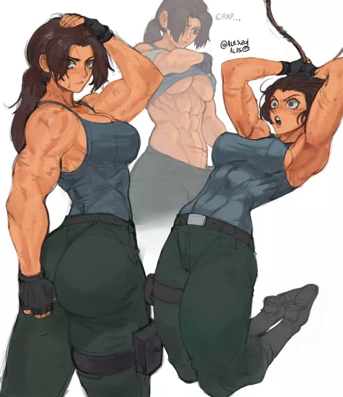 Lara Croft sketch [@Alesz01]
