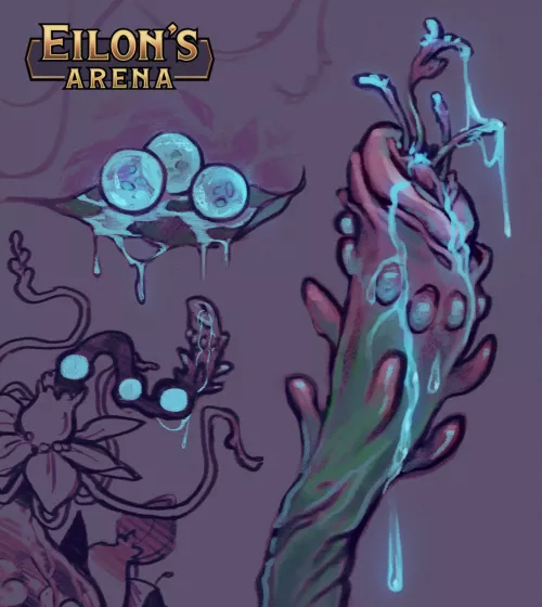 Luxora Caleovine - tentacle! (art by @EilonDeer) 