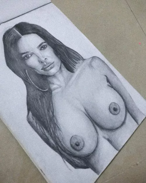 (M) Emily Ratajkowski sketched by me! Any other volunteers, I promise ima make you look even better 
