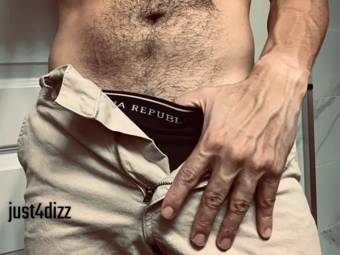 [M] Post shower, “what’s the plan” hands.