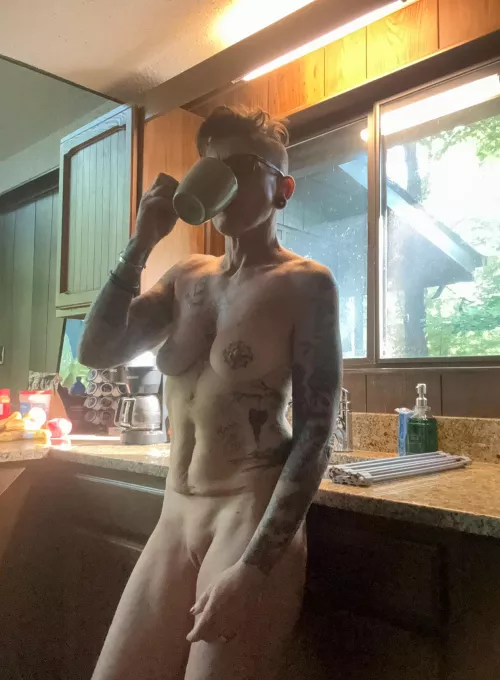 Nothing like a cup of coffee naked 