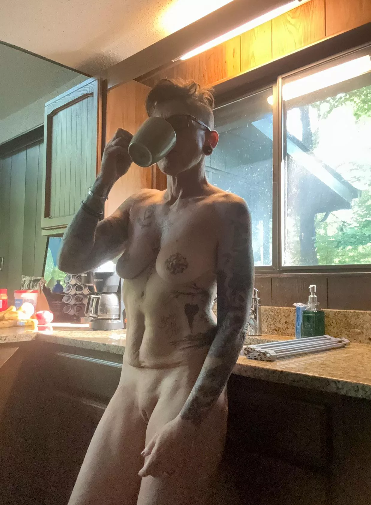 Nothing like a cup of coffee naked 
