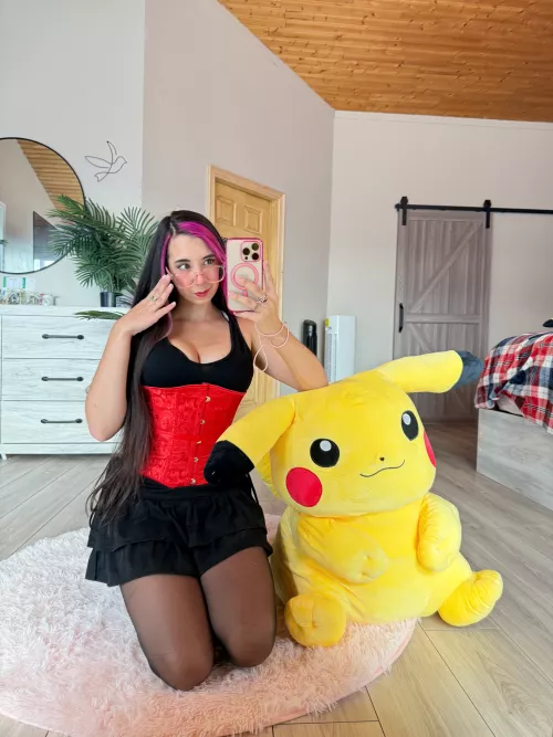 Pantyhose so smooth, even Pikachu can’t resist.