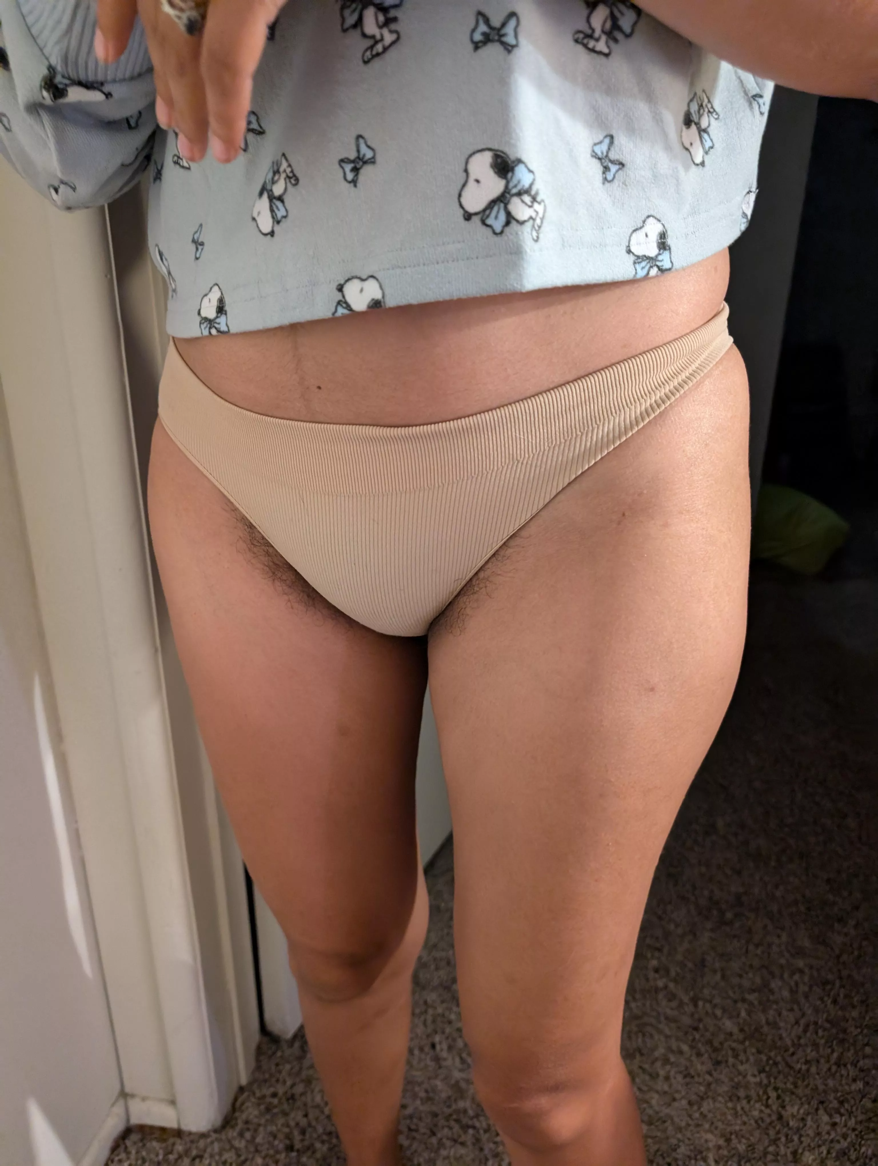 Peaking out the sides 