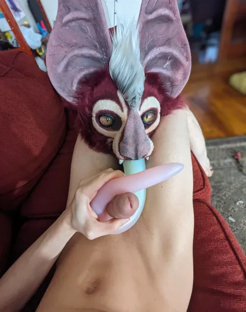 Putting that bat tongue to use 😳