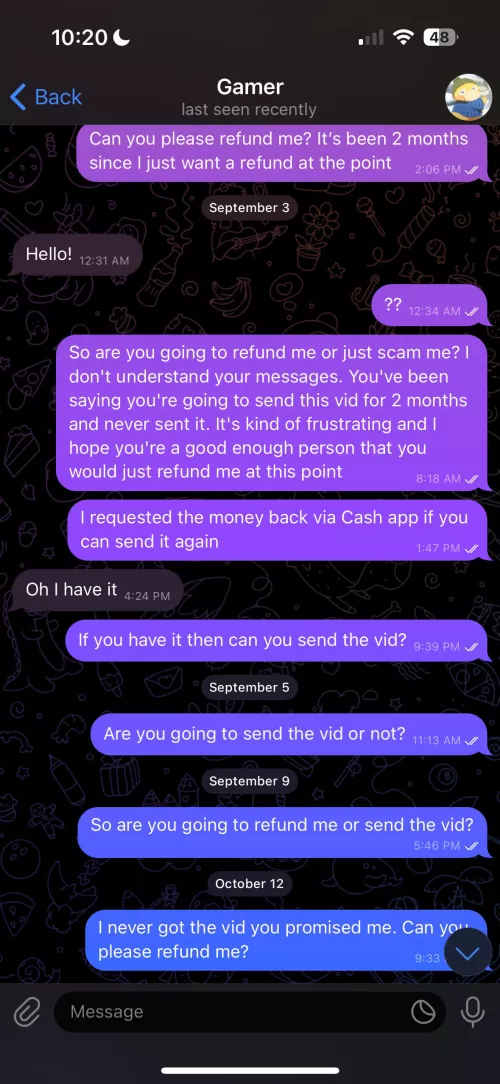 Scam alert for u/kinkyduckgirl