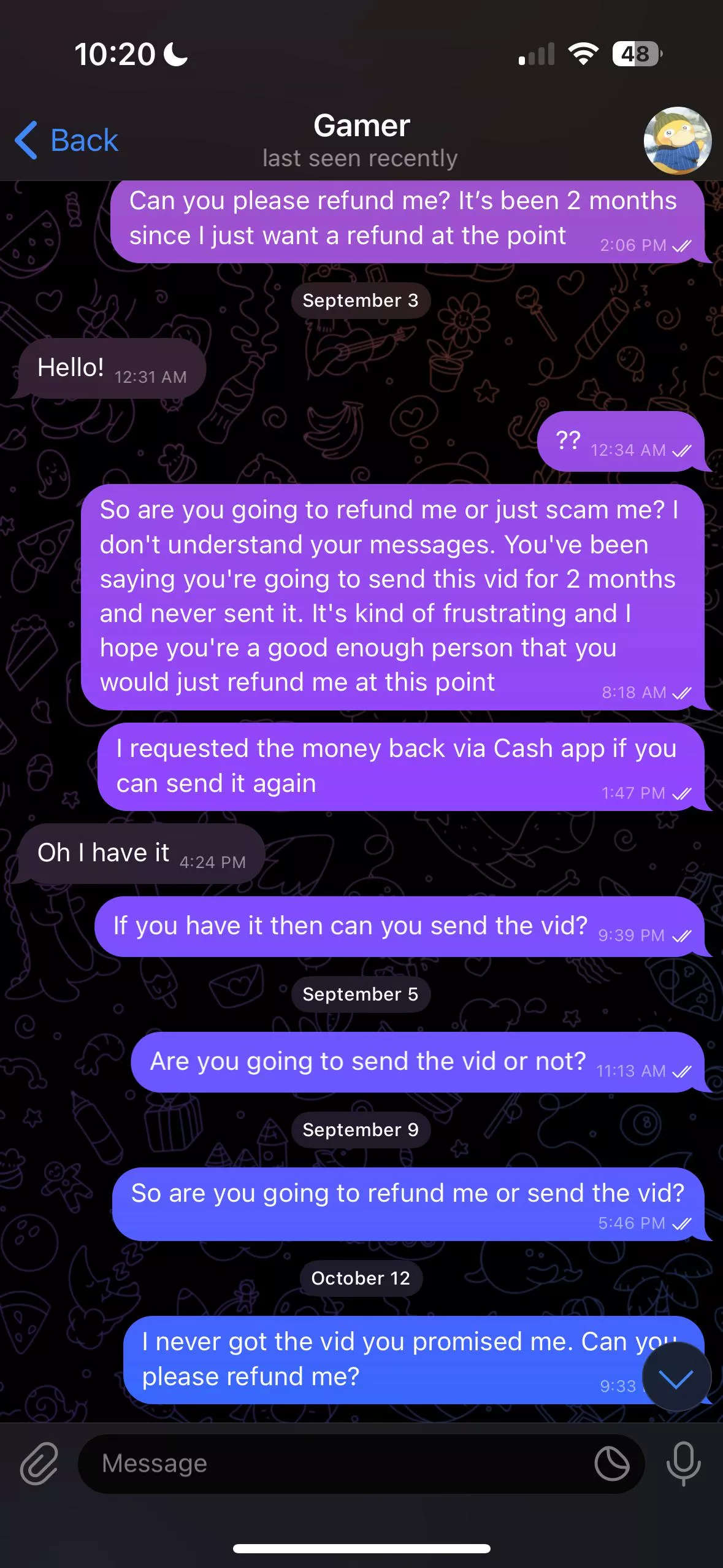 Scam alert for u/kinkyduckgirl