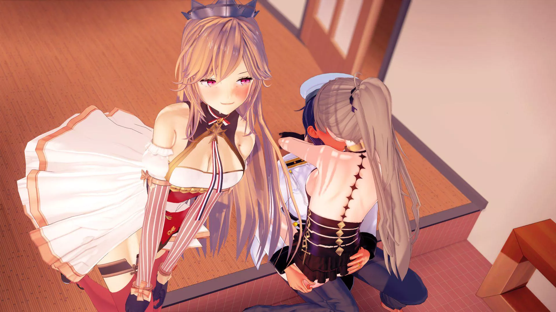 She goes out happy to know her husband and her sister get along 