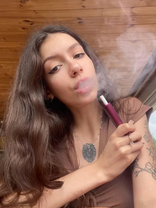 simply savoring a delicious cigarette