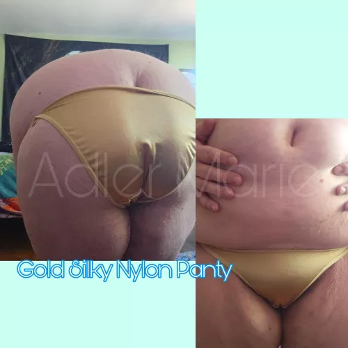 Sniff my juices on my golden silky panties! [Selling][US]