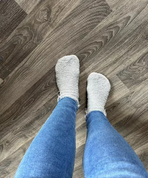 socks because it's a little cold hehe (F)