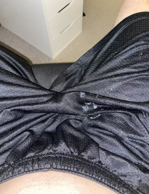 Someone bust in basketball shorts with me