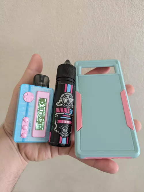 Someone suggested I should get some bubblegum juice to go with my vape so I went all in with the phone case as well