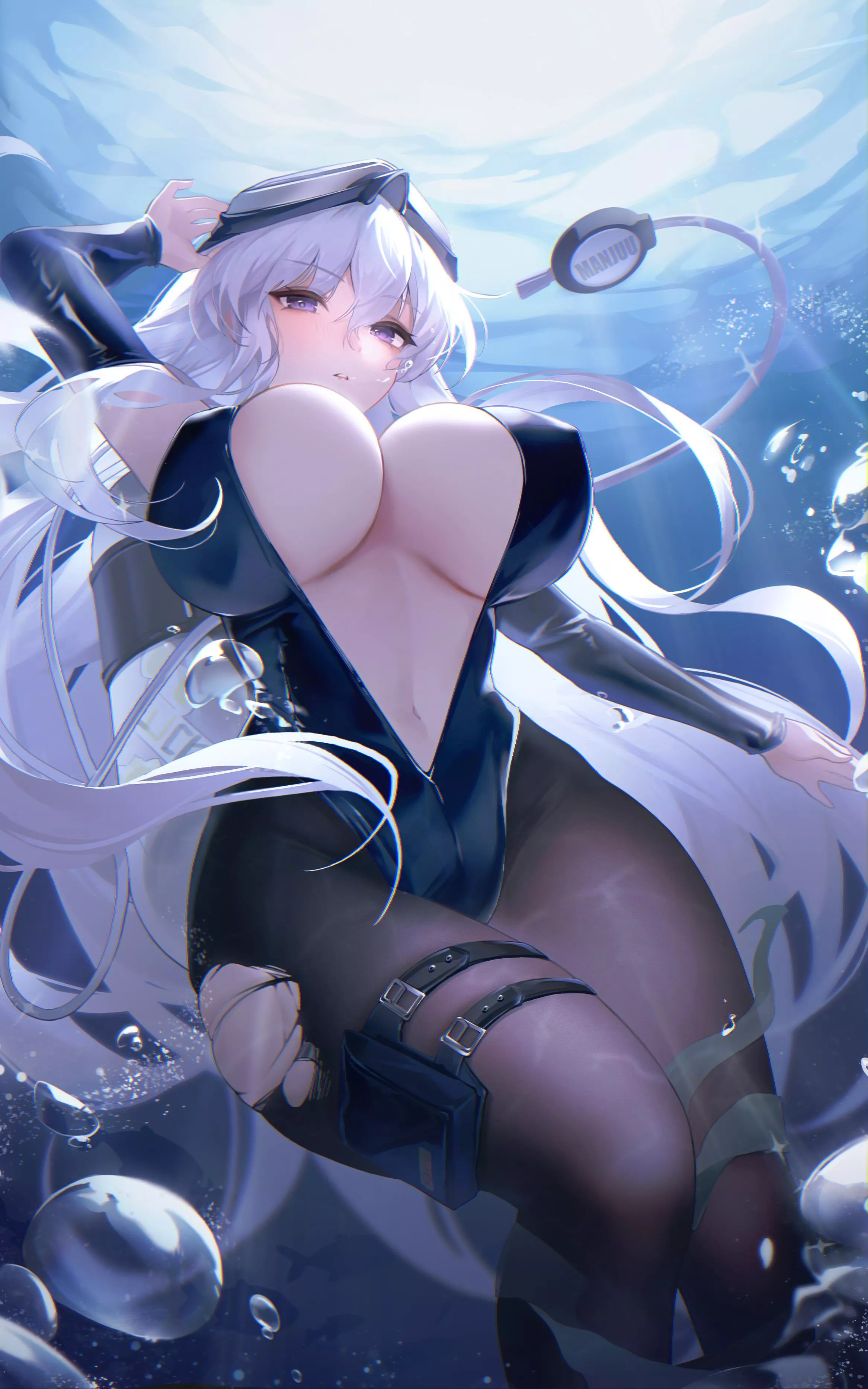 Swimsuit Enterprise underwater [Azur Lane]