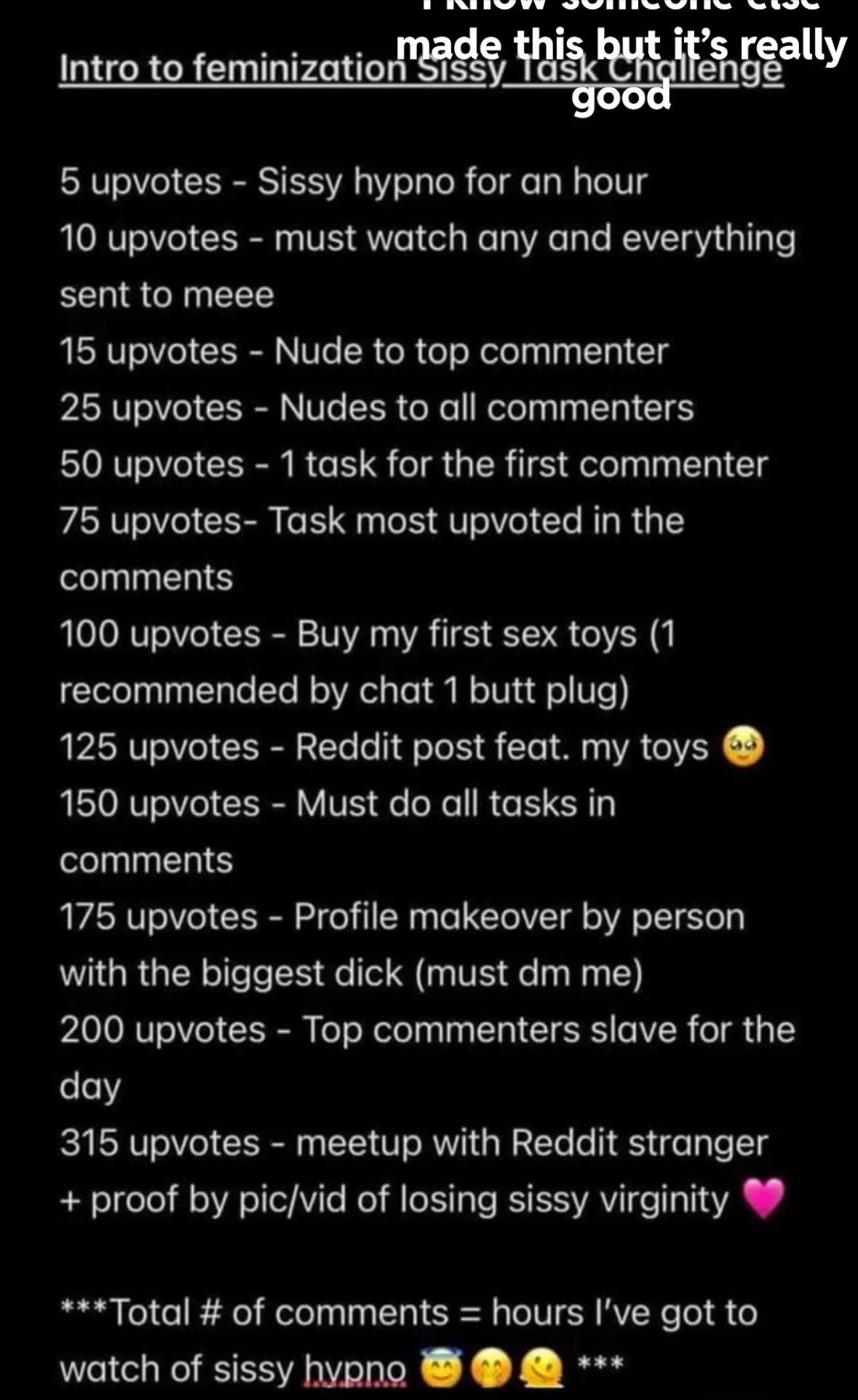 Upvote to convince a straight guy that he’s a sissy