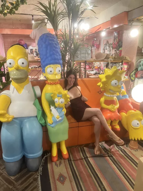 Usually I prefer Futurama but I couldn’t pass the chance to flash with The Simpsons family