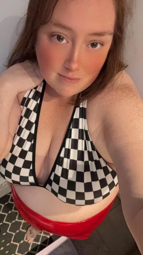 Waiting at the finish line!