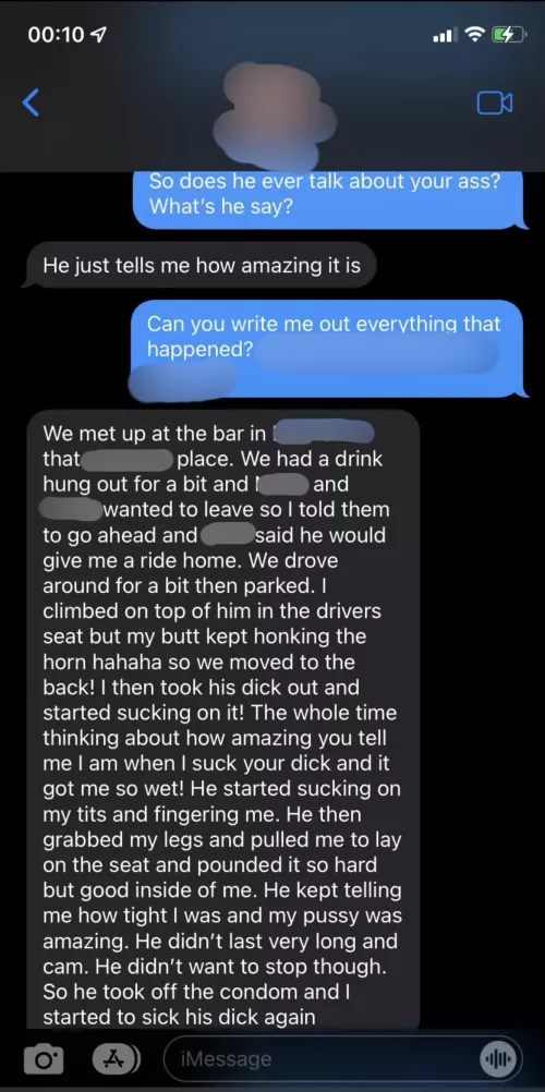 Wife texts about another night w/ her fwb