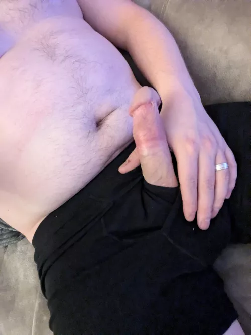 Wife's gone to bed, time for me to play thinking about having a cock in my mouth! 