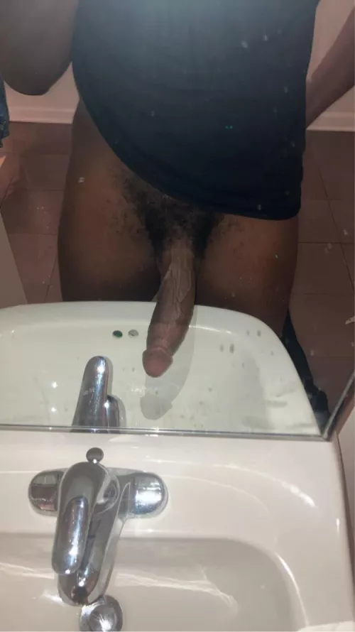 You walk into the bathroom and see this, you staying and being a good slut?