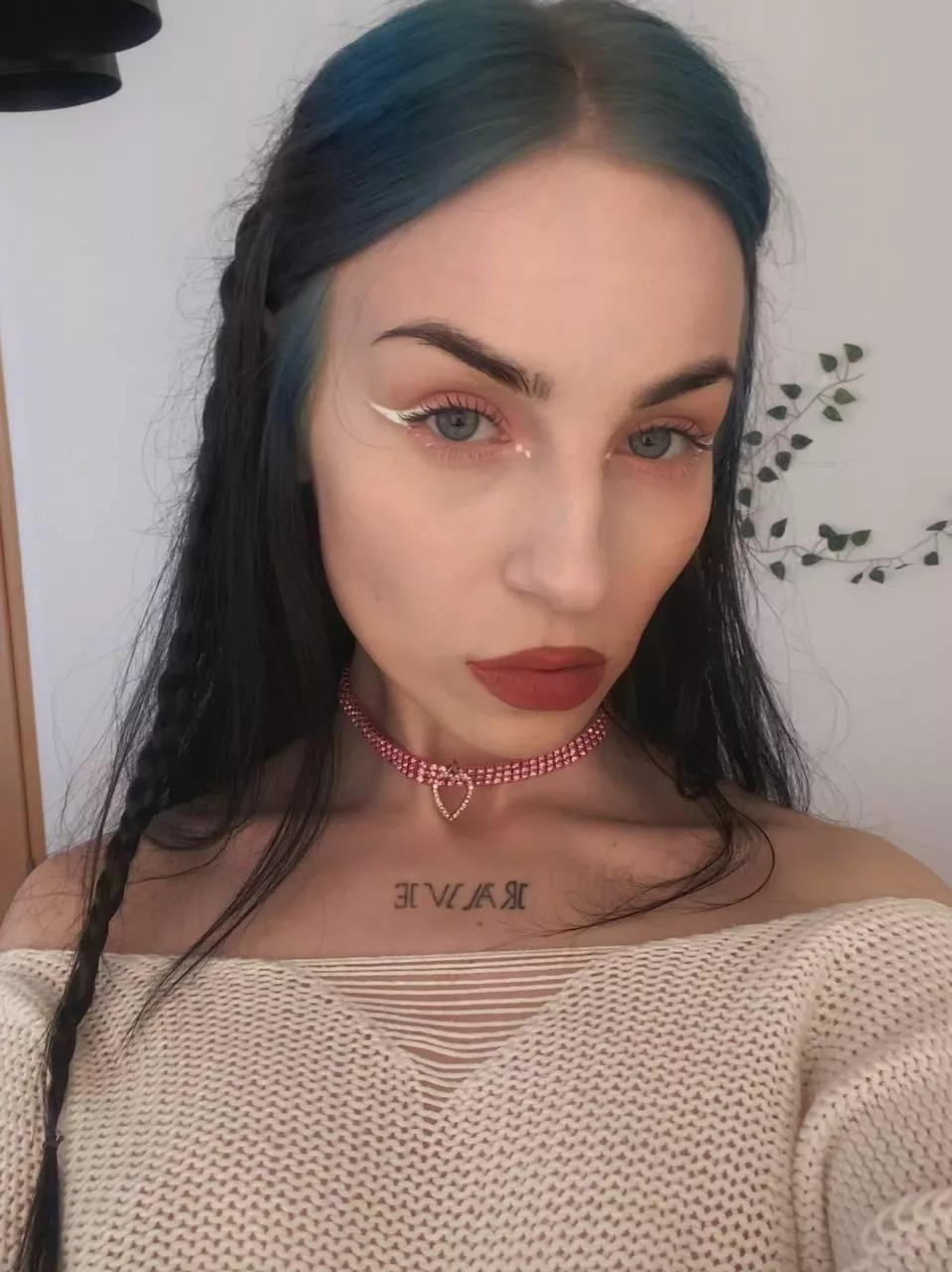 A portion of hot photos with my blue hair Just for you!)