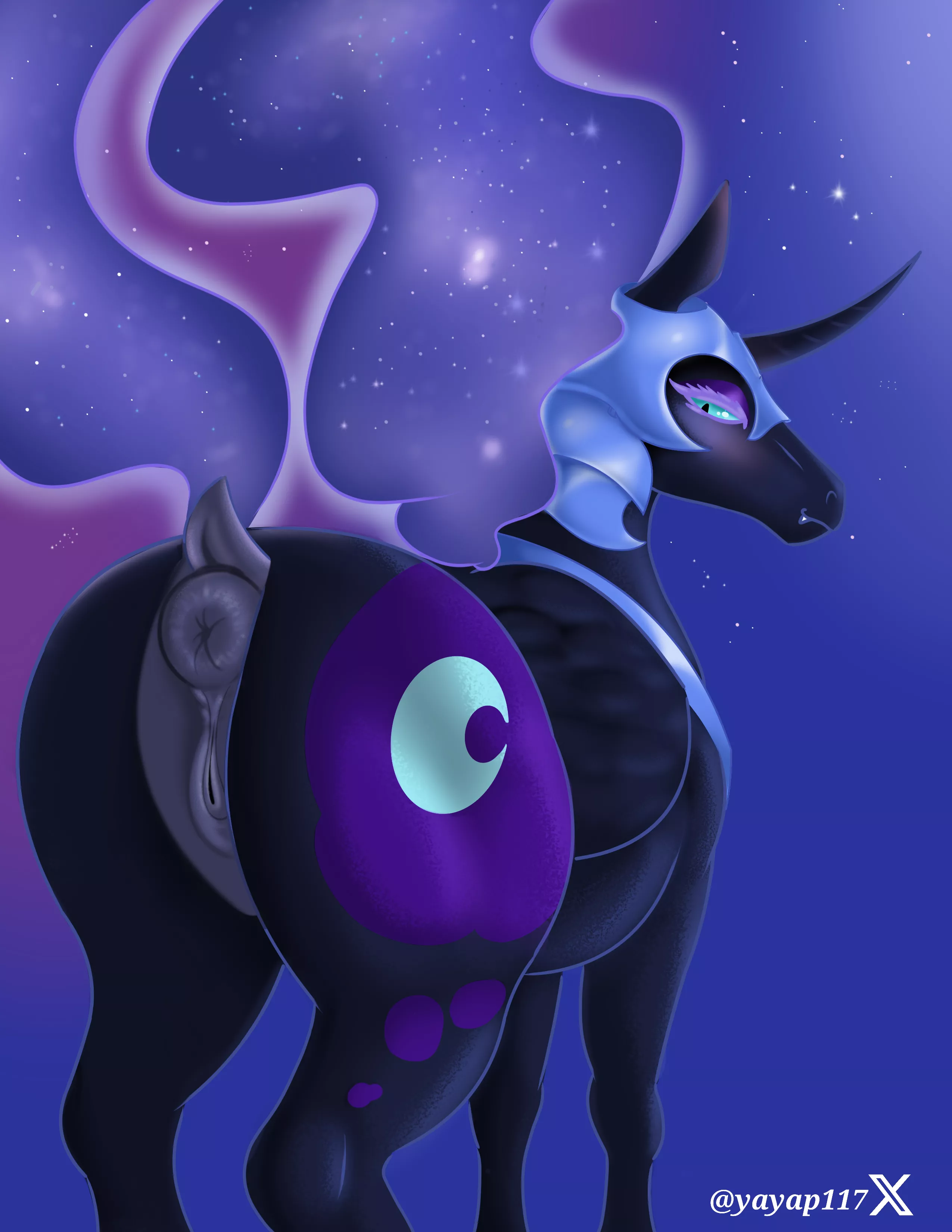 BIG nightmare moon (art by me)