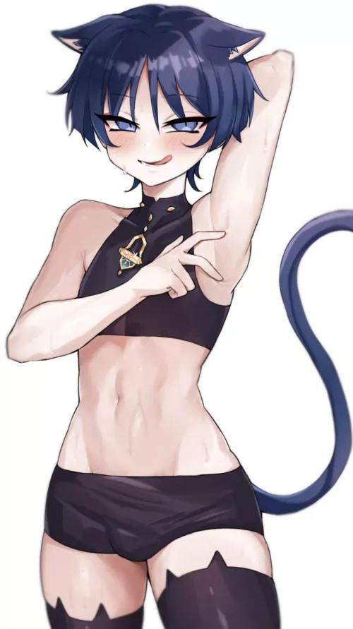 [Fb4A] Adopting a cat boy wasn't a bad idea first but when you began to see him get touchy to you,you understood why no one adopts cat boys (send a starter)