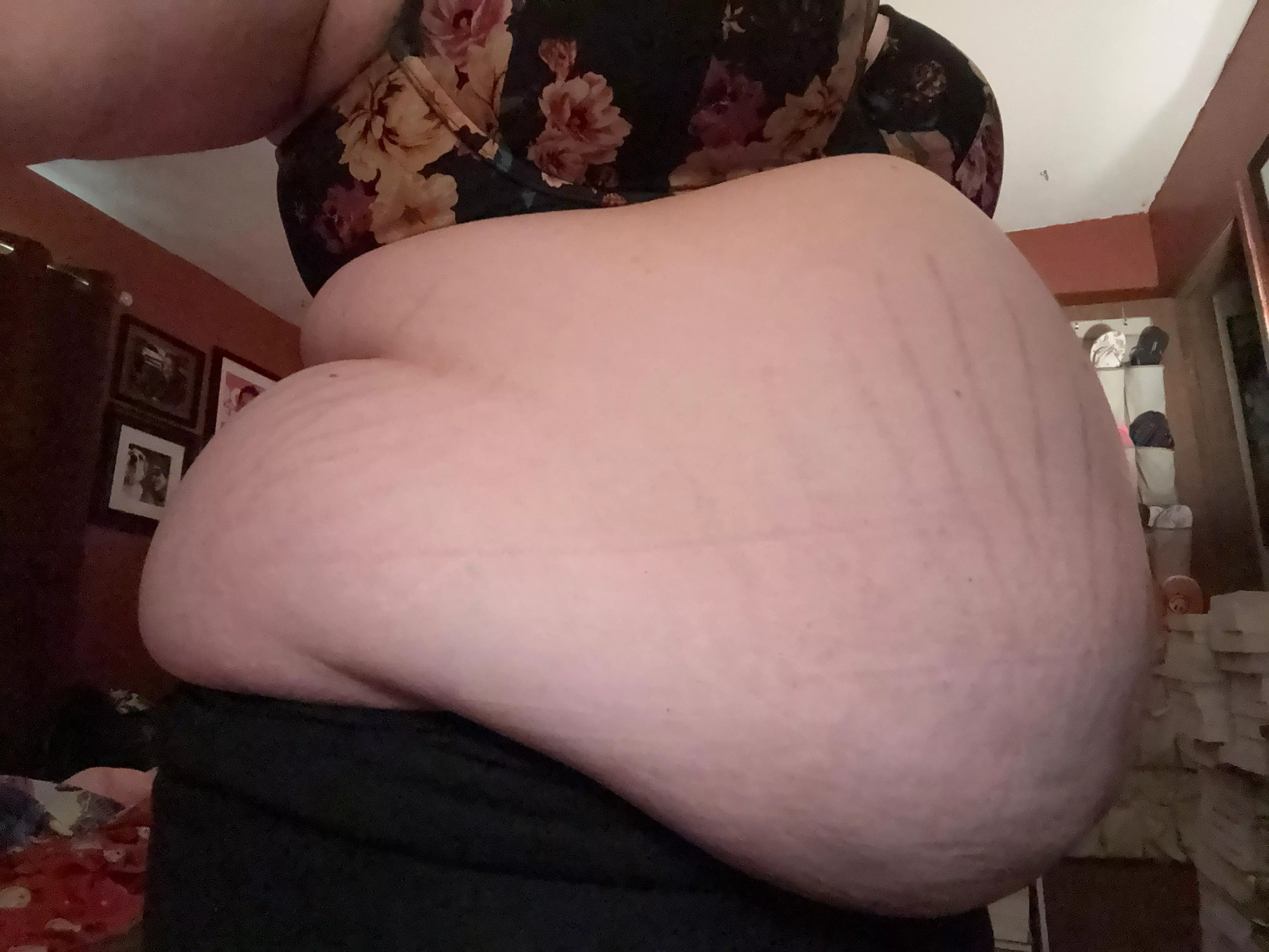 Feeling FAT after stuffing my huge belly full of McDonald’s and ice cream 