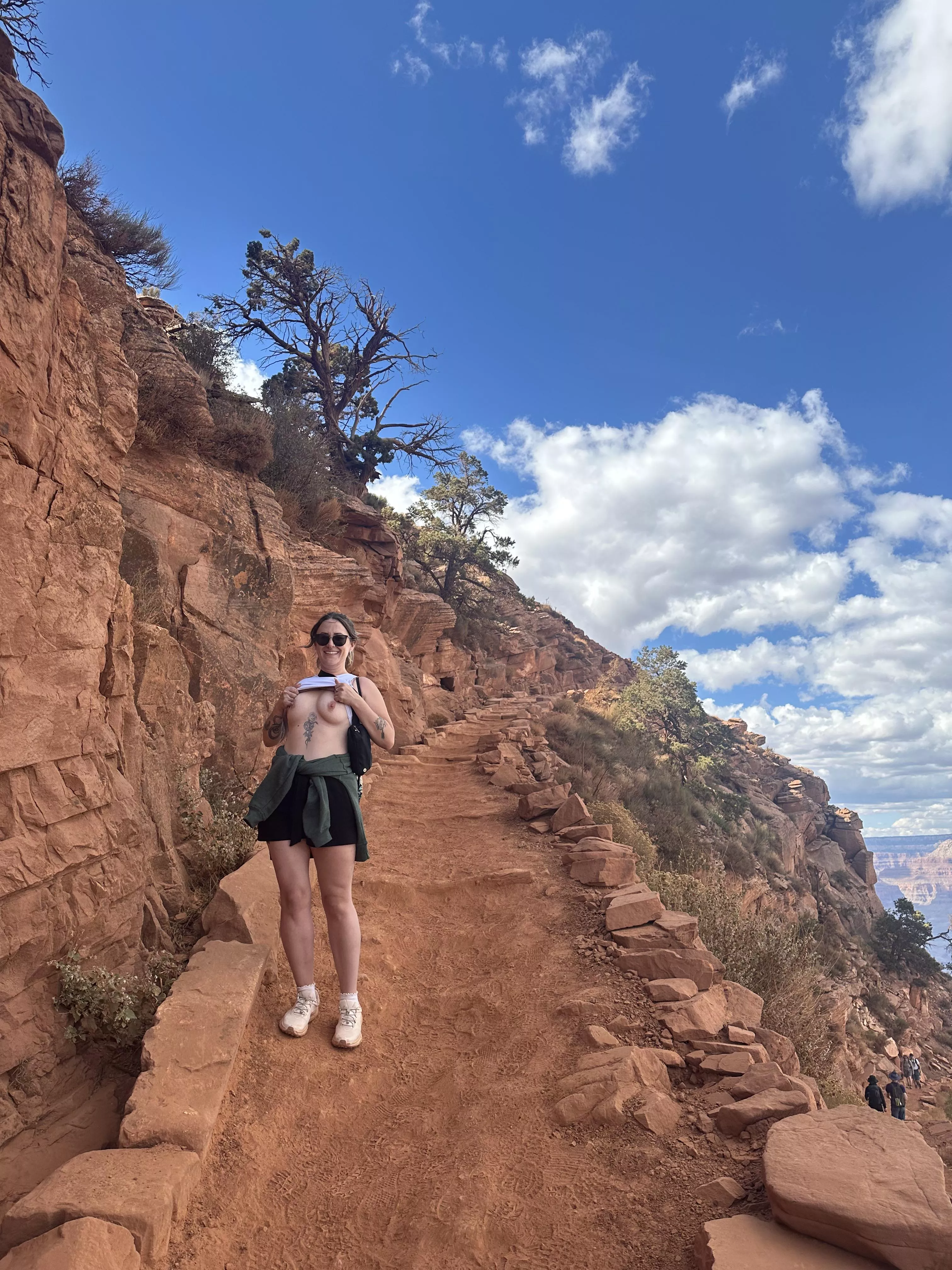 Got my grand cannons out in the Grand Canyon yesterday on a hike. 🏜️ Almost got caught 🤭🫣