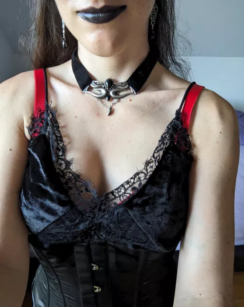 Goth cleavage