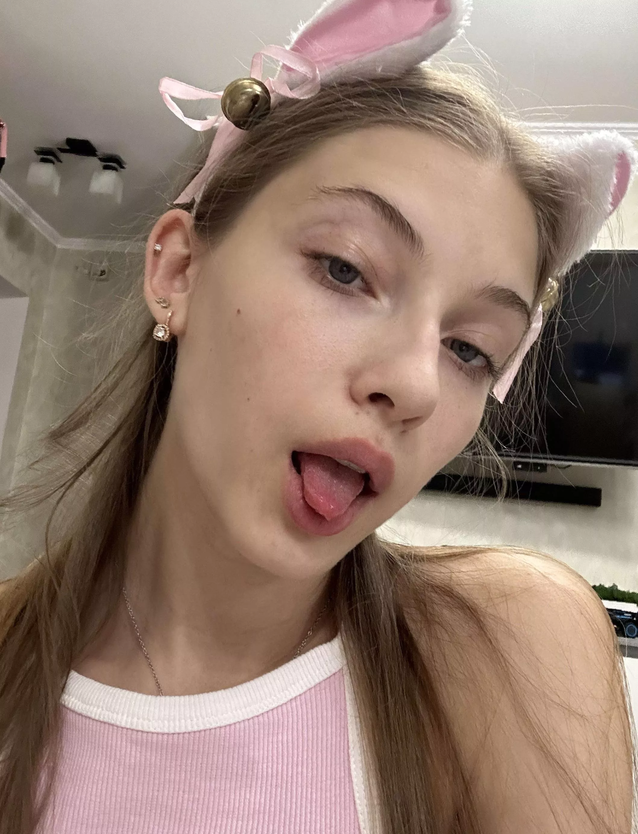 I put on this cat costume for you Ill do anything to make you feel good