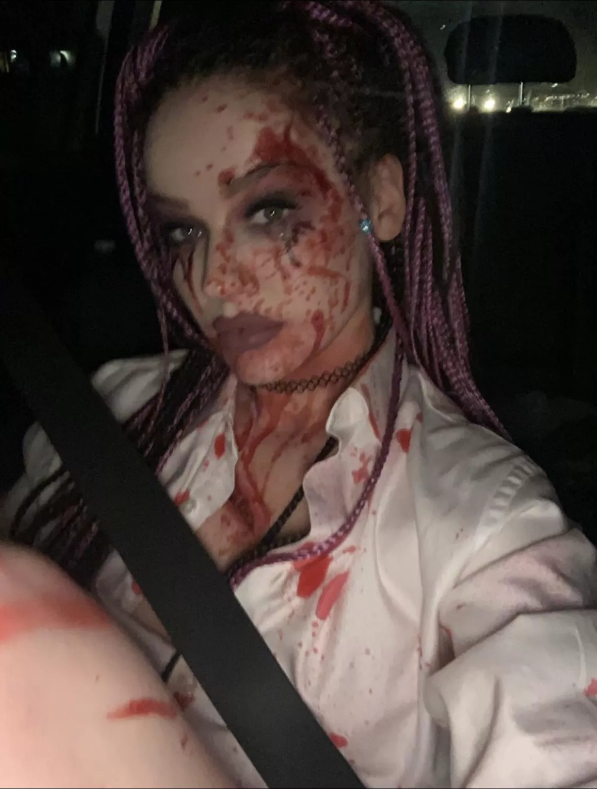 Leaving this Halloween party wanting to drive down to Jolars with my hubby, is there a chance they wouldn’t let me in with this costume?