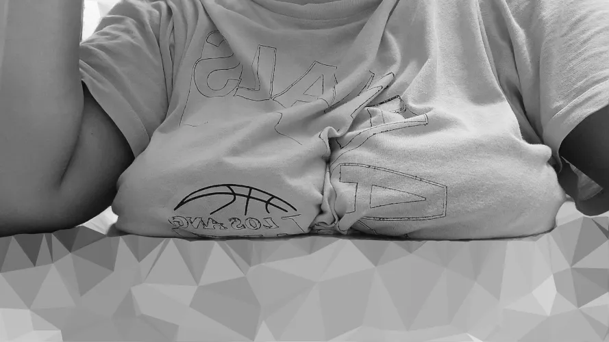 Letting my girls rest on the table cause slouching hurts~