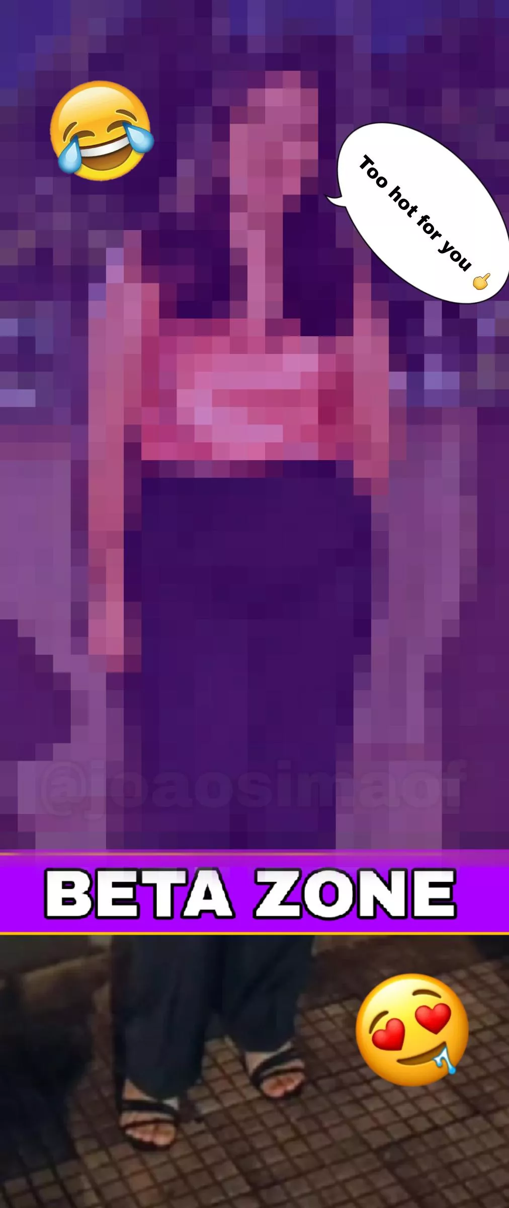 Look down at her perfect feet, beta. She is too hot for you.