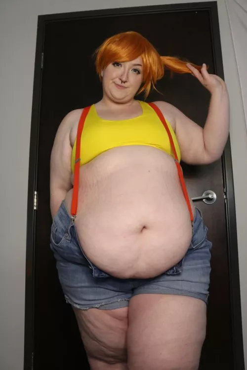 misty is too fat for shorts!