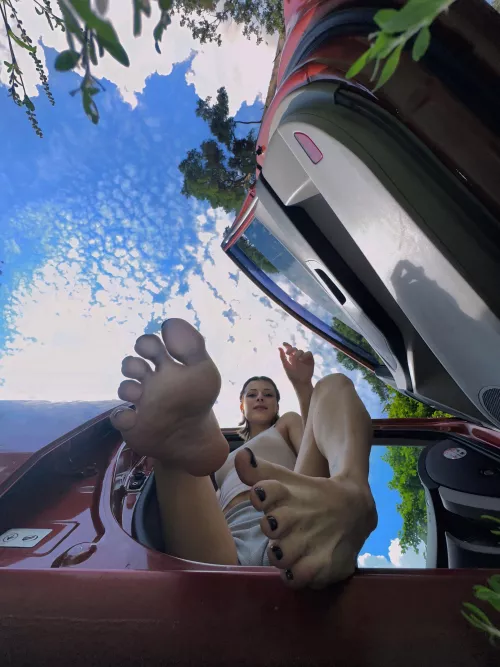 my feet are resting in nature