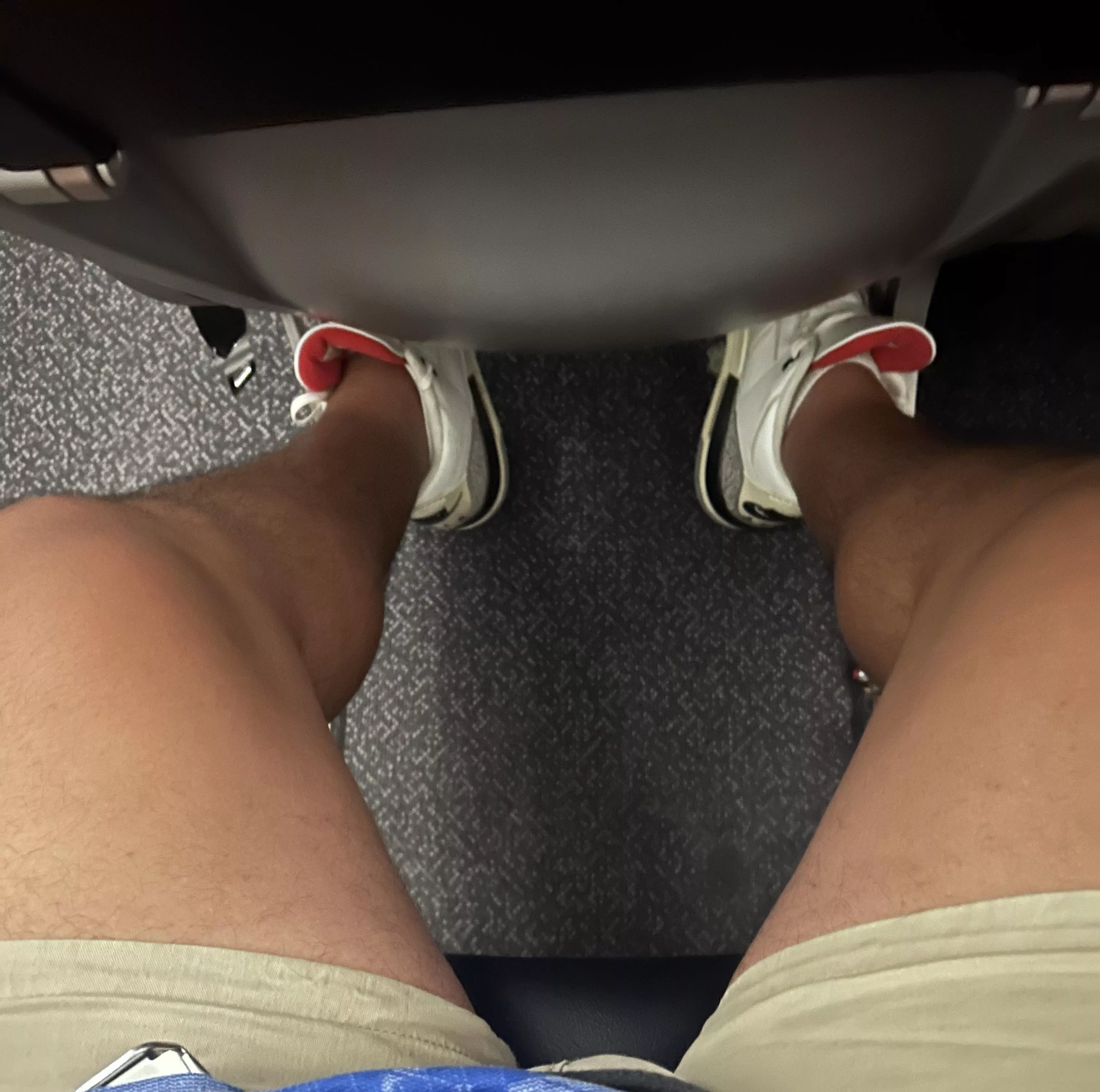 Not enough legroom for these legs on the airplane 