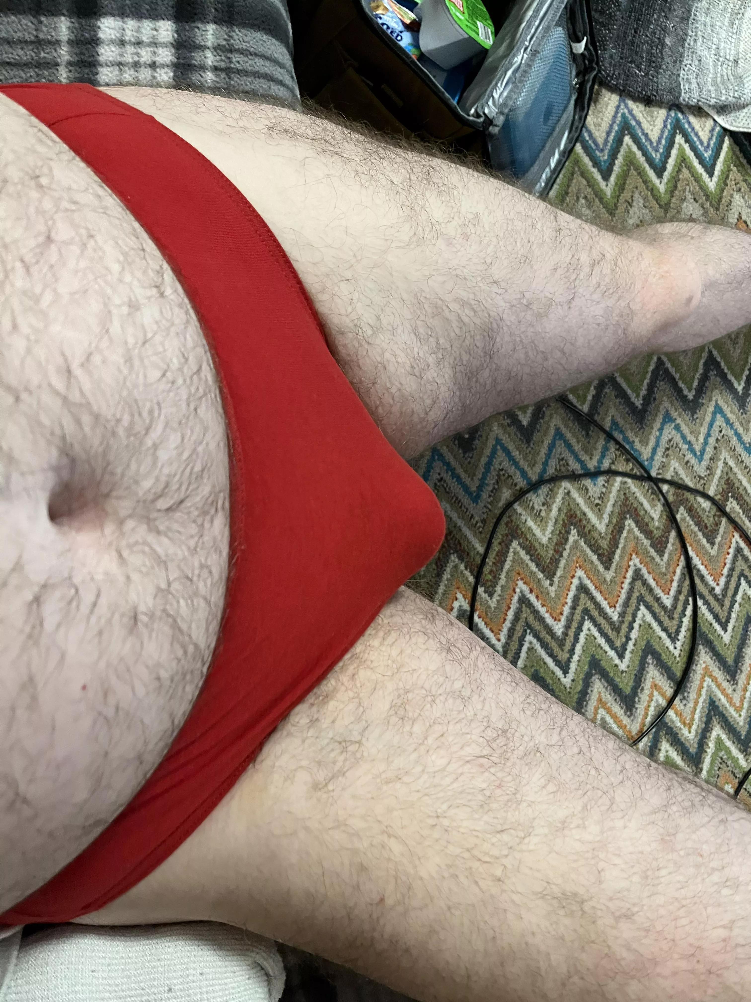 Red Hanes bikini briefs today 