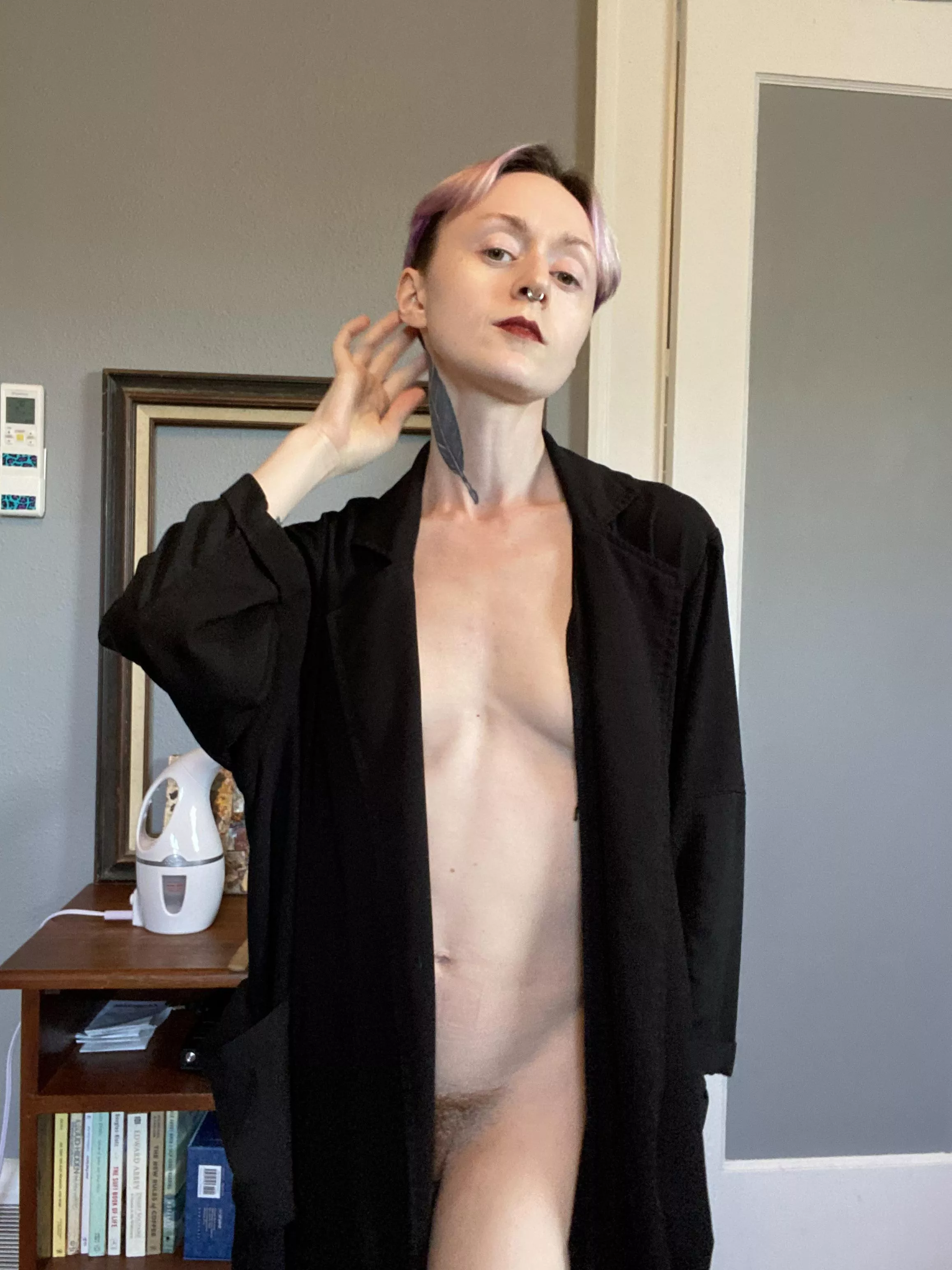 Sauntering into the room like