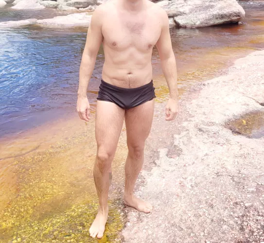 Showing my bulge on speedos 