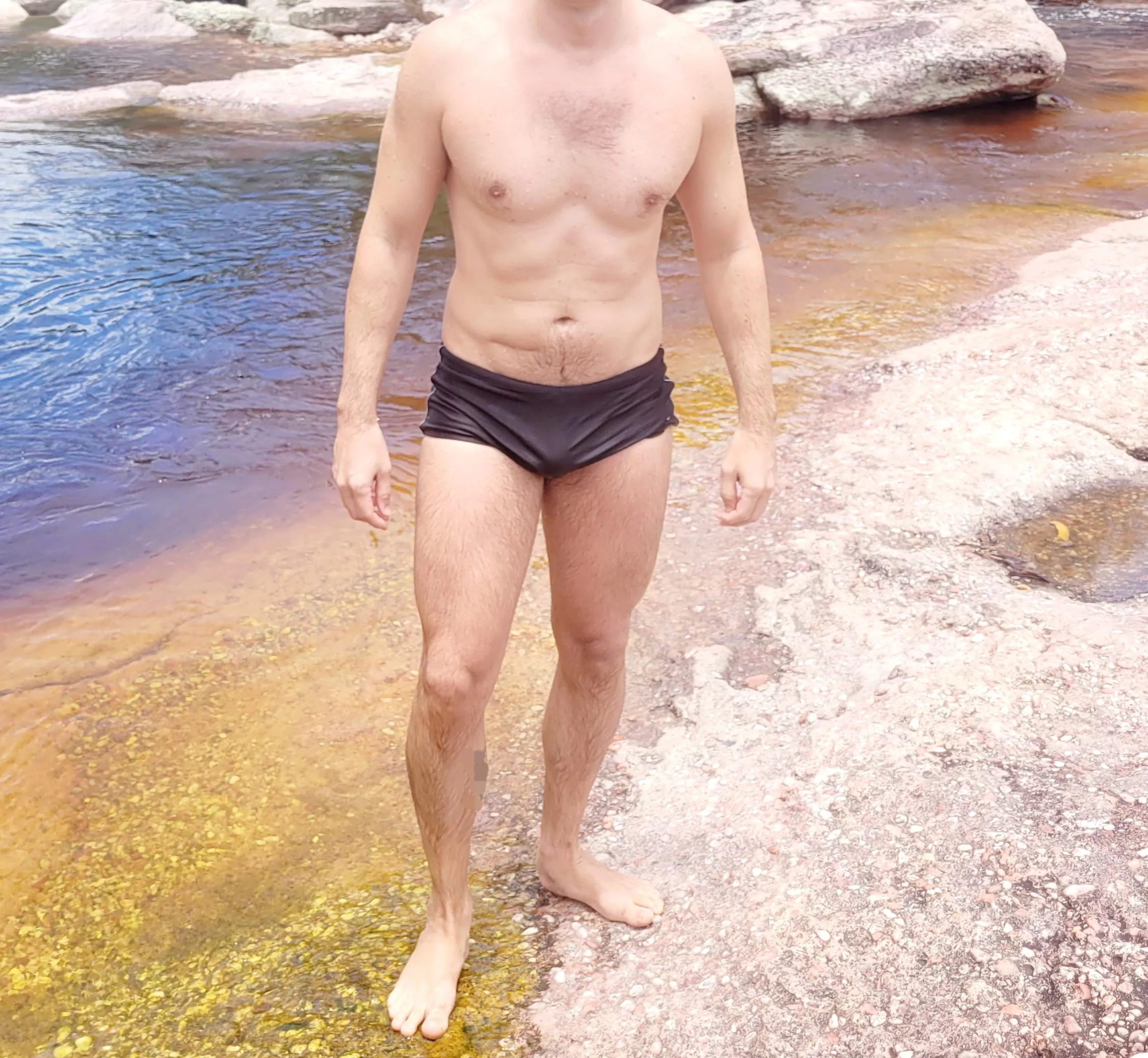 Showing my bulge on speedos 