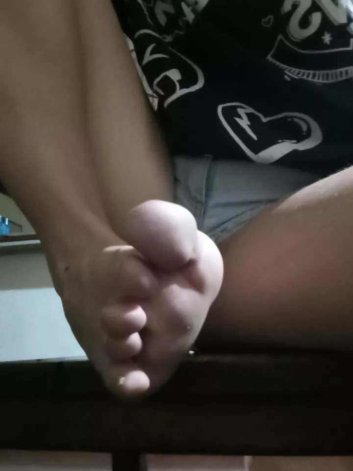 So close to me so that you can continue kissing my feet first and then this queen