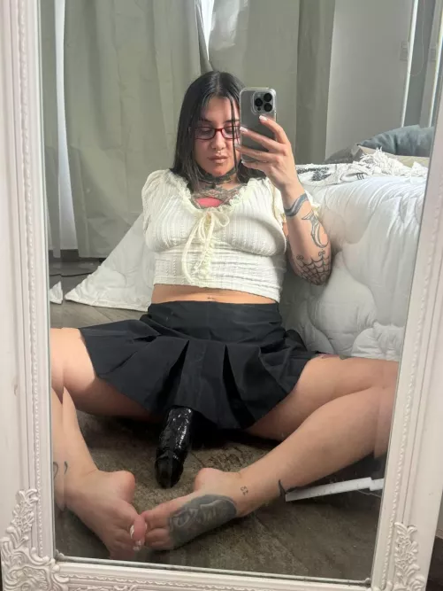 Sorry my cock doesn't fit in my panties can we put it in your throat?