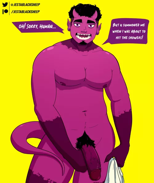 Summoning goes... wrong? - OC (@jestablacksheep)